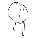 Headrest - Kia (88700-J5110CLX) - view 3