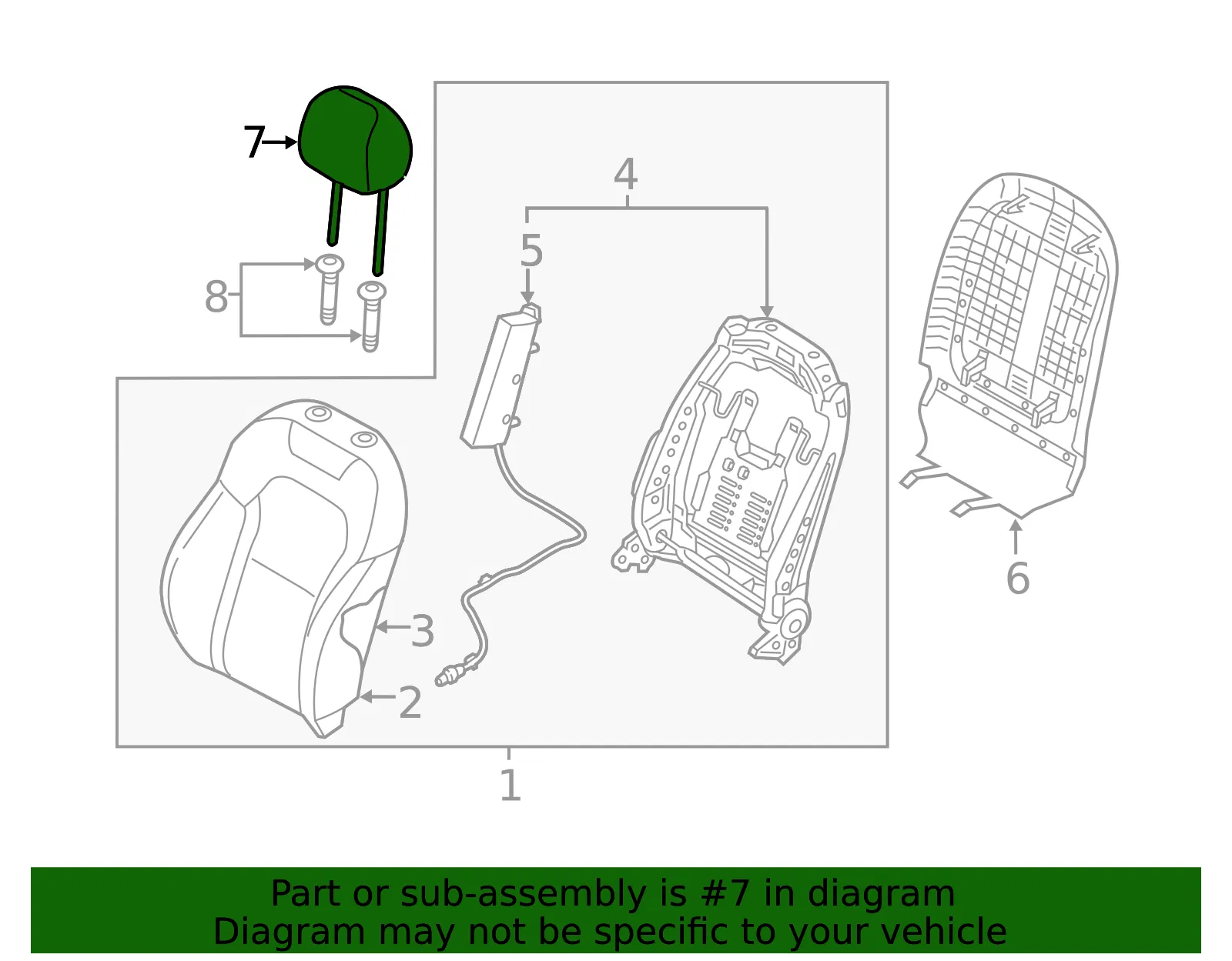 Headrest - Kia (88700-J5120CLZ) - view 2