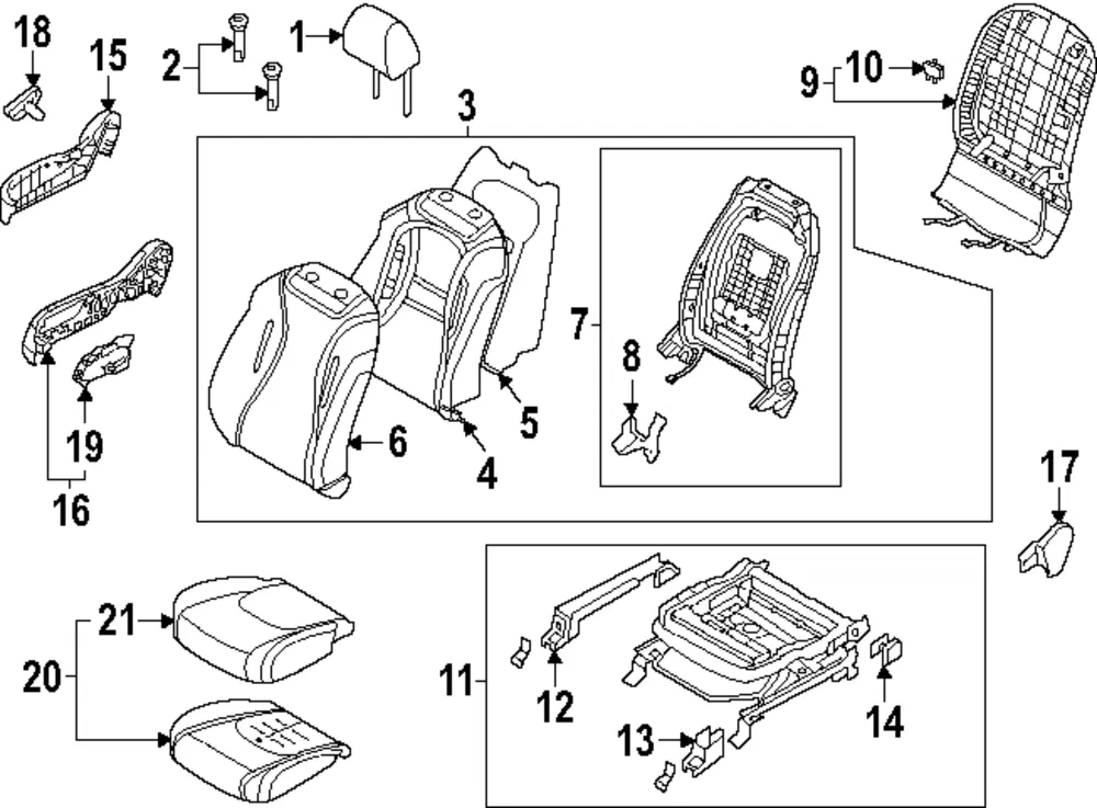 Headrest - Kia (88700-R0020KXP)