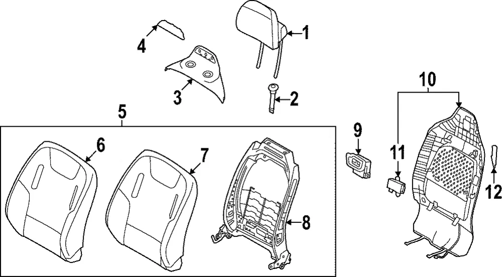 Headrest - Kia (88700-XG000CYC)