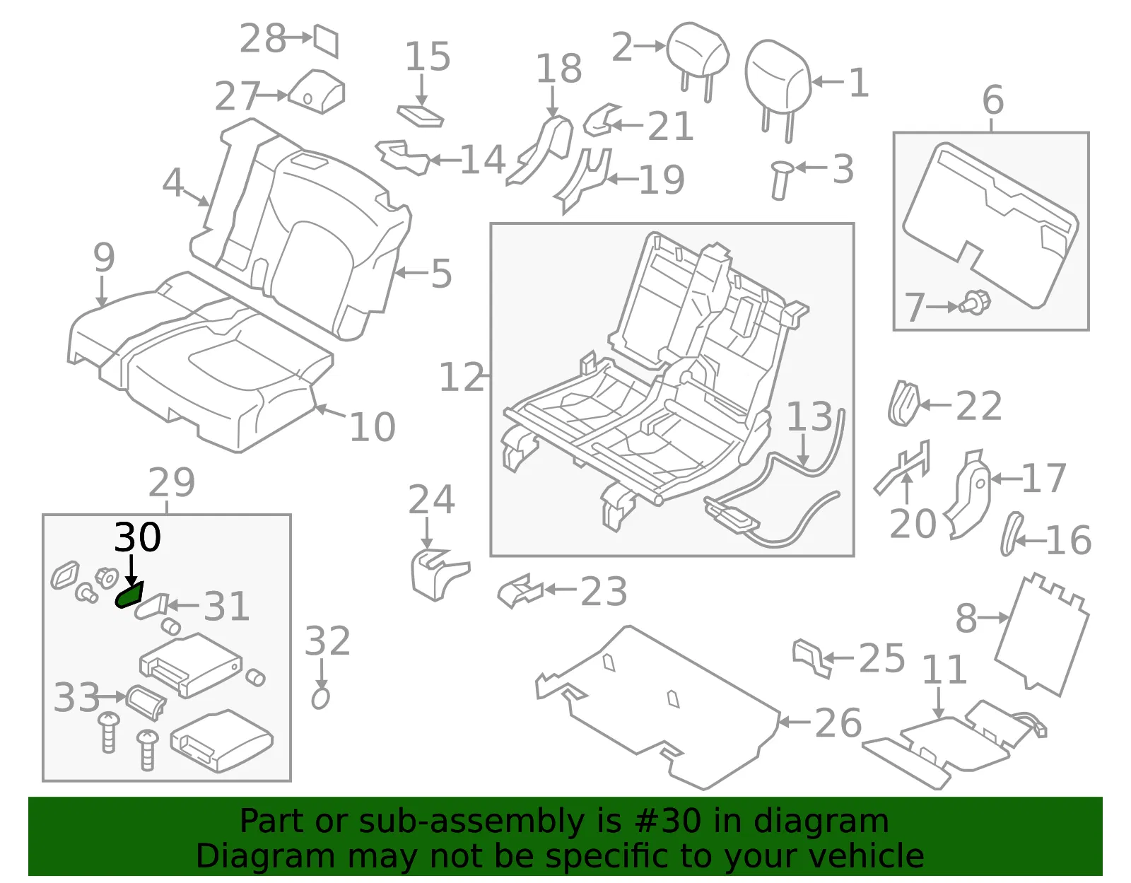 Armrest Assembly Bracket - Nissan (88713-1LK0A) - view 2