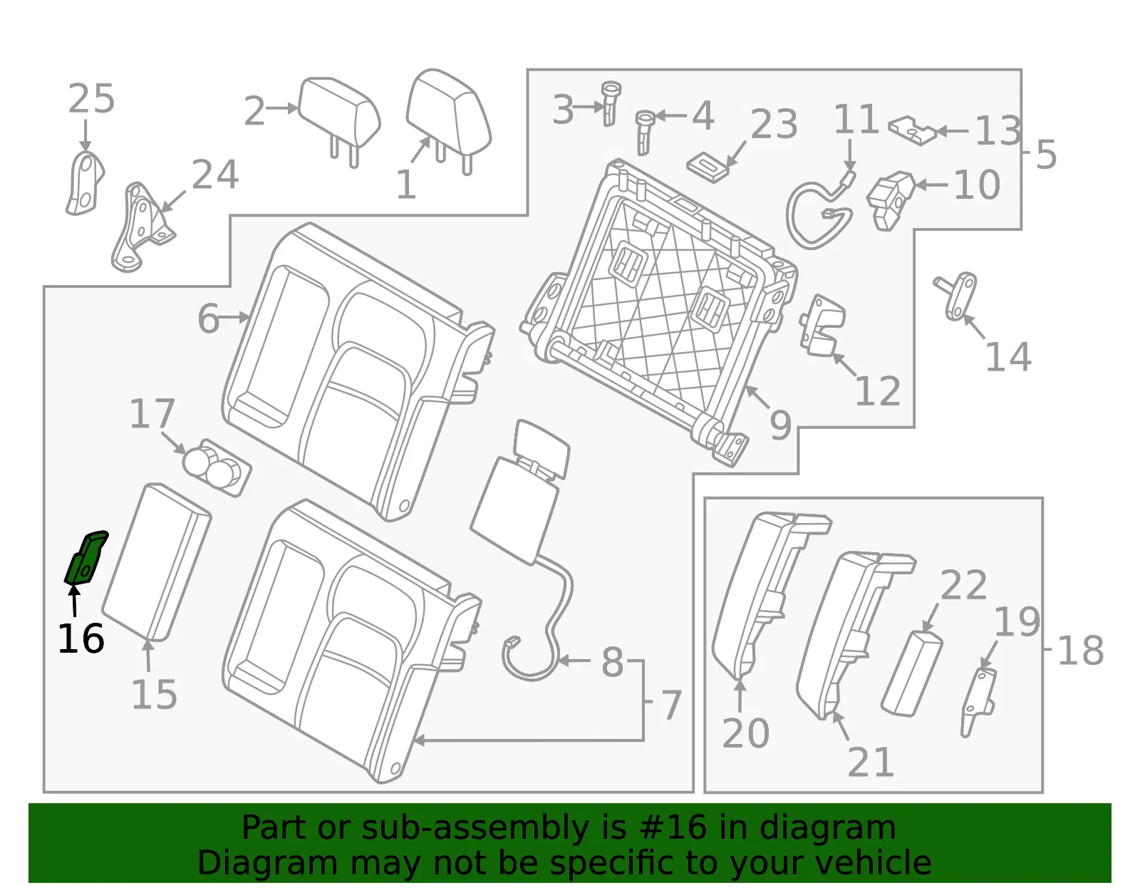 Armrest Cover - Nissan (88714-5MP0A) - view 2