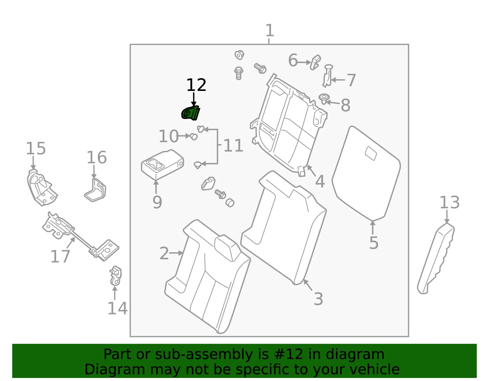 Armrest Bracket - Nissan (88715-EM07A) - view 2