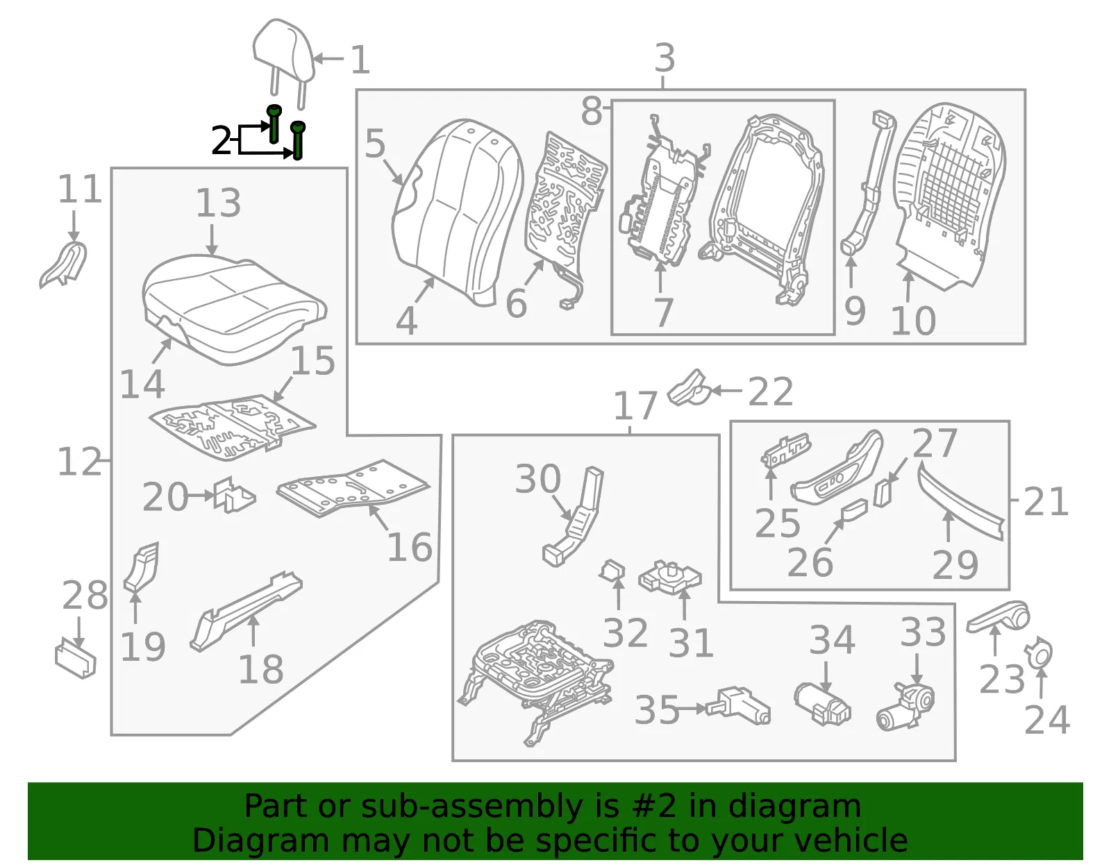 Headrest Guide - Kia (88720-C1000DAA) - view 2