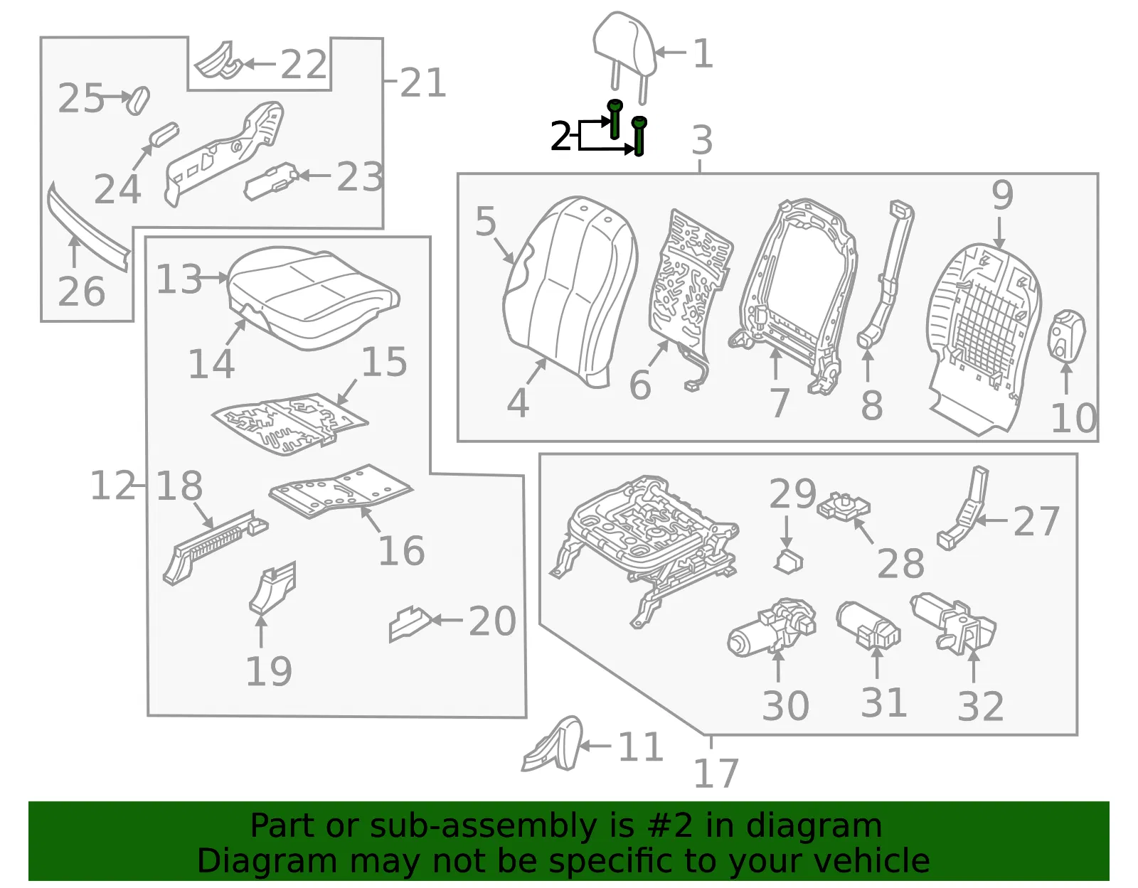 Headrest Guide - Kia (88720-C1000GBU) - view 2