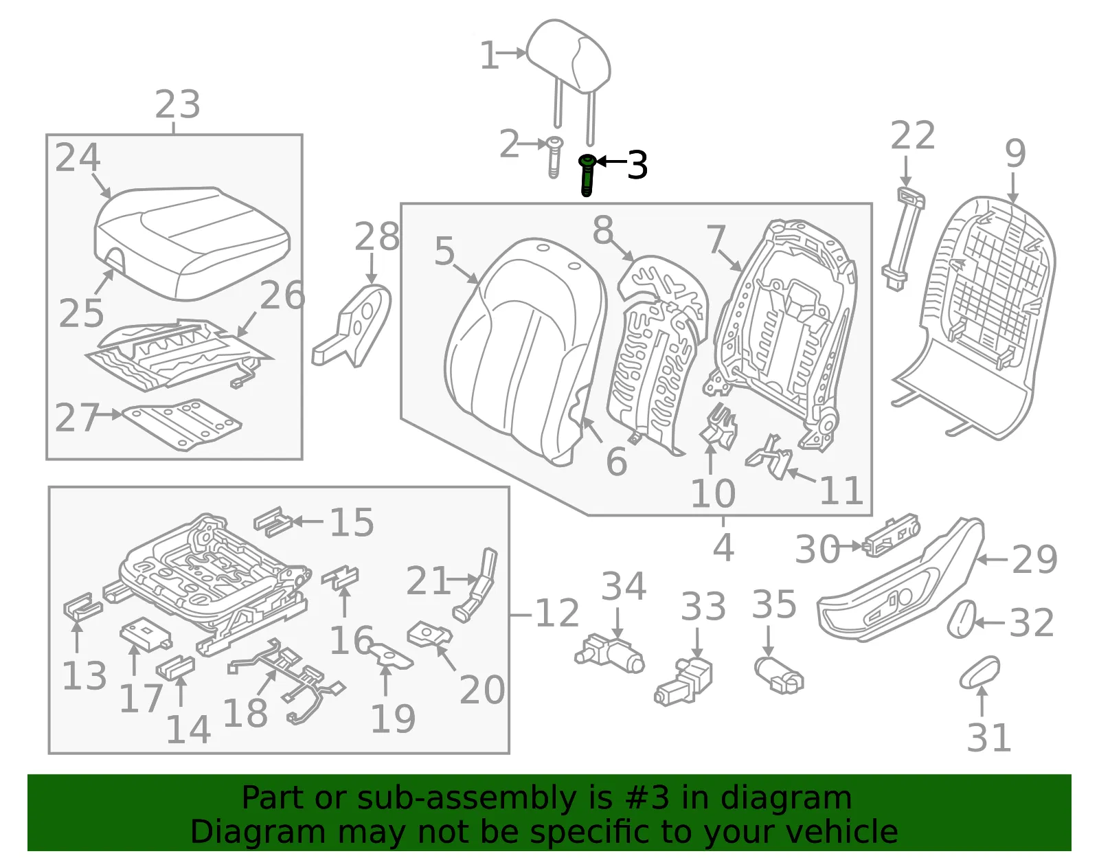 Headrest Guide - Kia (88720-C5AA0BGH) - view 2