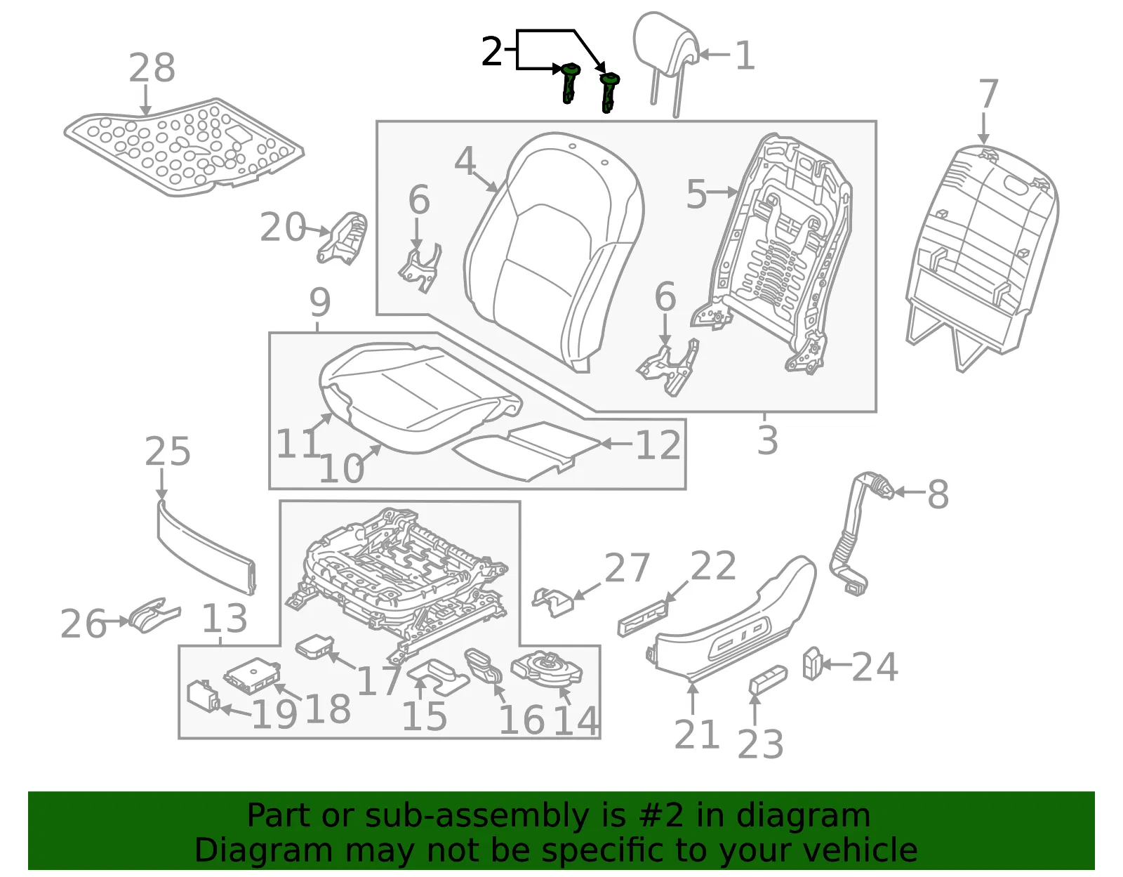 Headrest Guide - Kia (88720-C5AA0GYT) - view 2