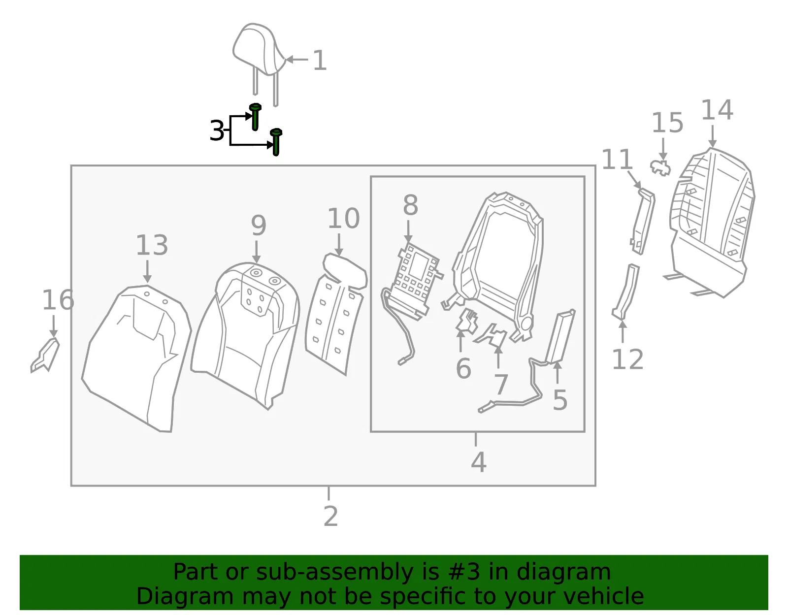 Headrest Guide - Kia (88720-D5010LBR) - view 2