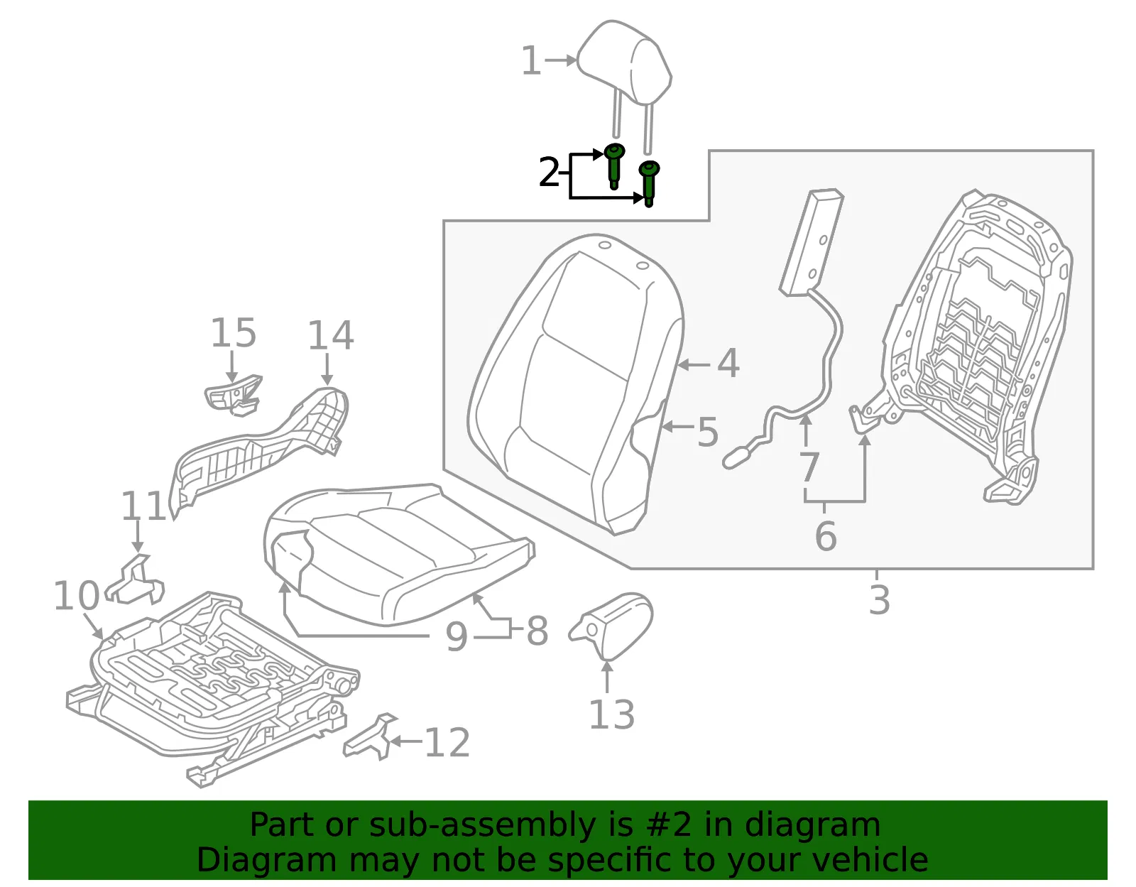 Headrest Guide - Kia (88720-H9000WK) - view 2