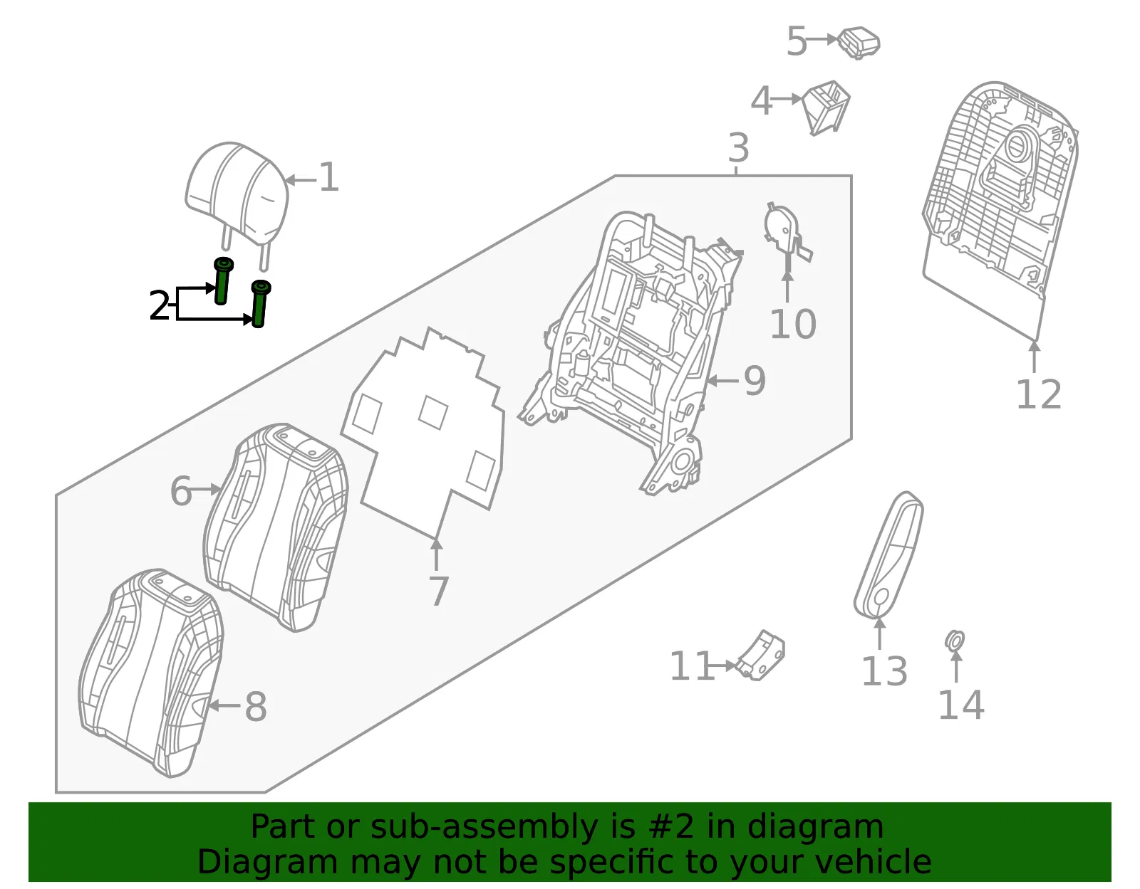 Headrest Guide - Kia (88721-H8000OFB) - view 2