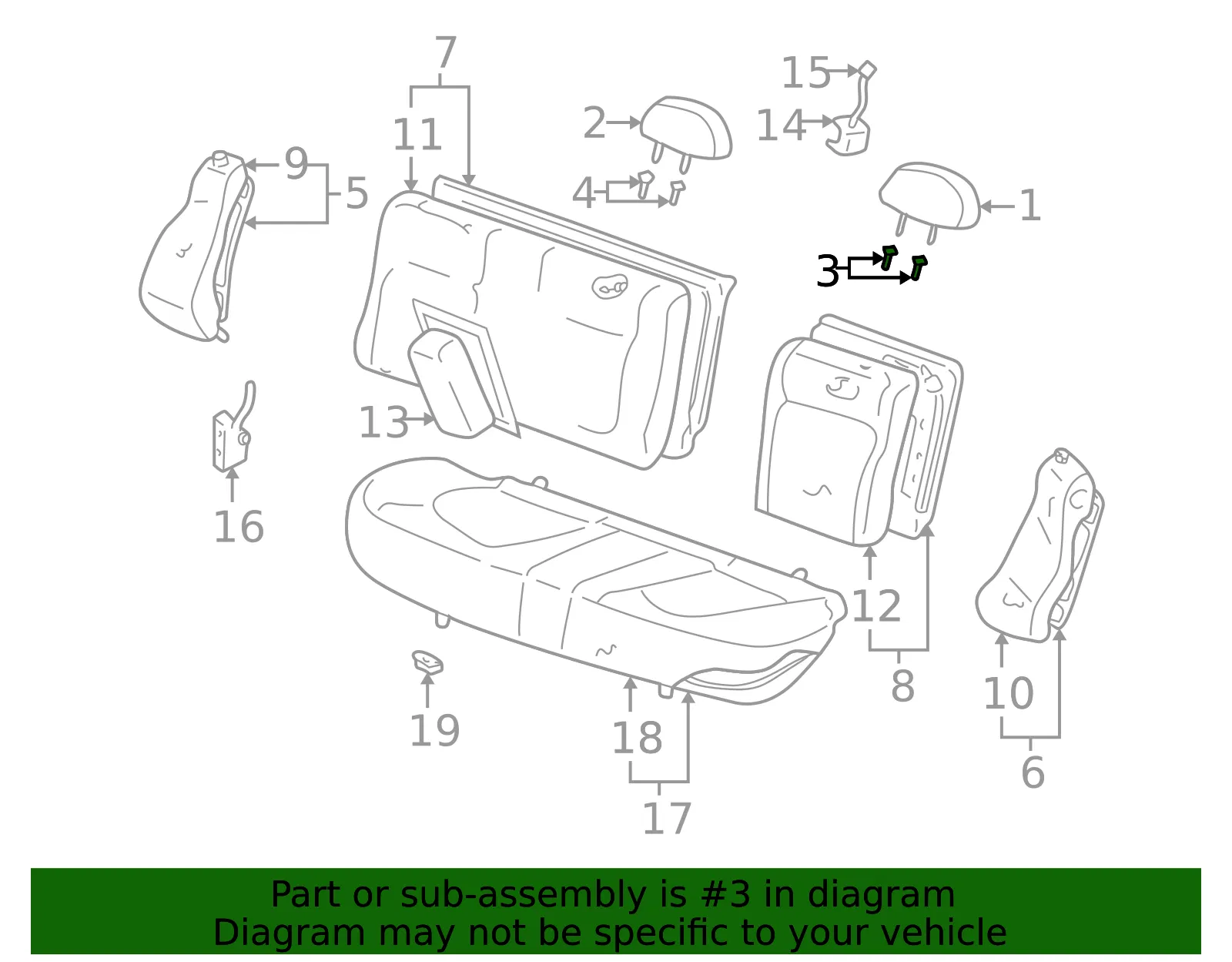 Headrest Guide - Kia (88722-25000BT) - view 2