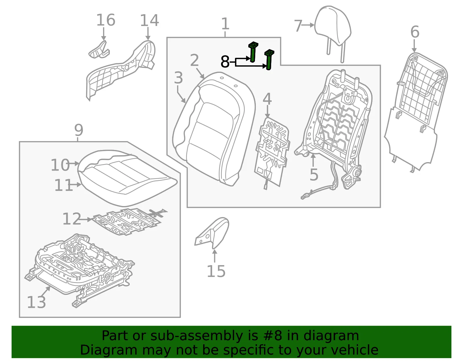 Headrest Guide - Kia (88722-A7000WK) - view 2