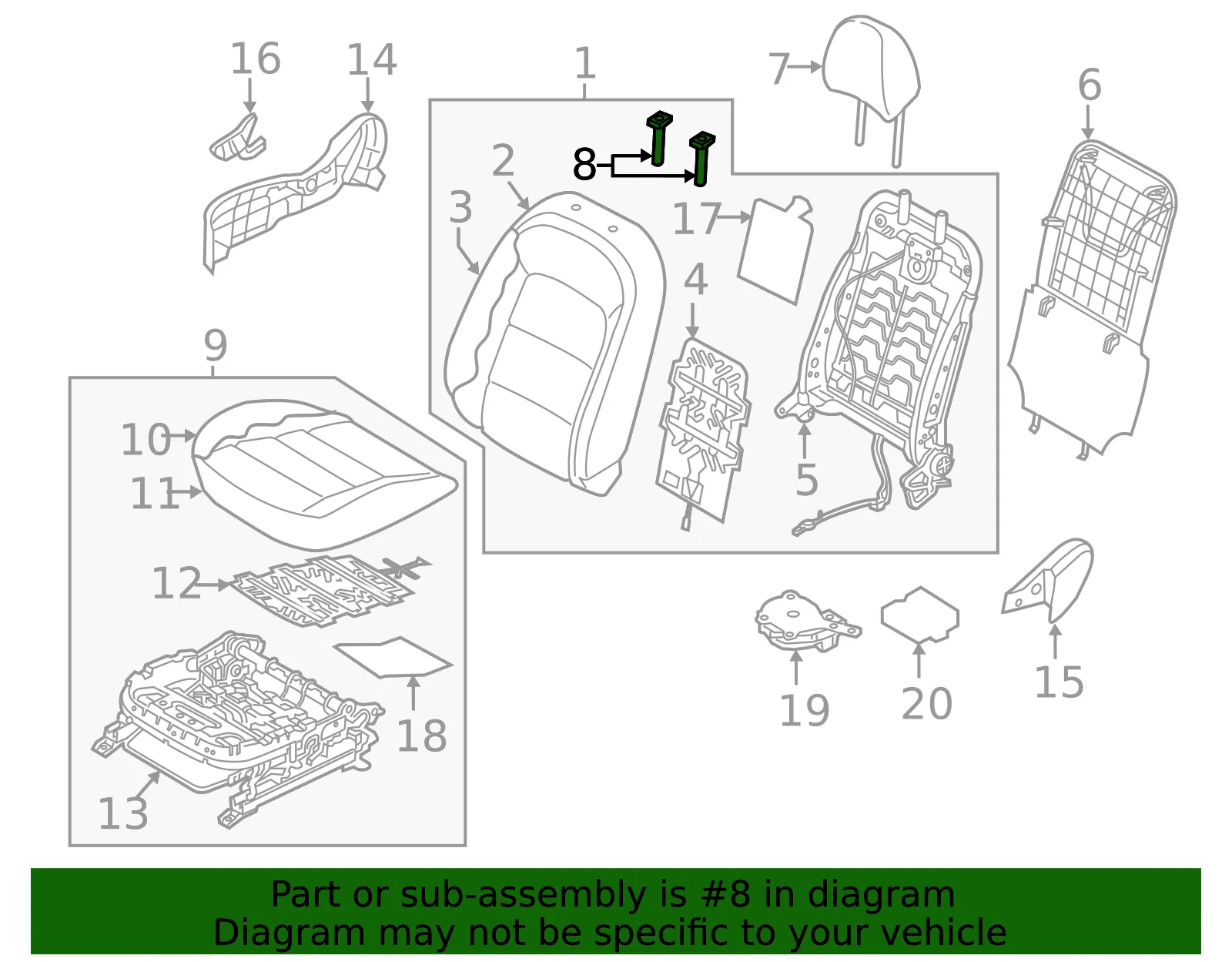 Headrest Guide - Kia (88722-B0000WK) - view 2