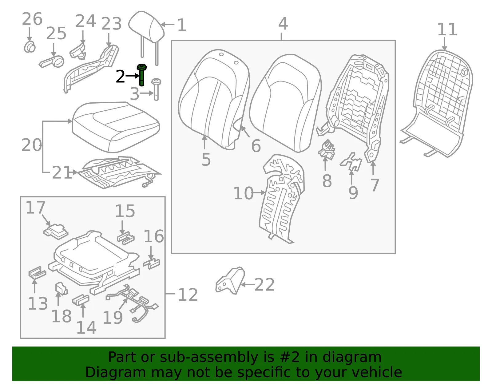 Headrest Guide - Kia (88722-C5AB0BGH) - view 2