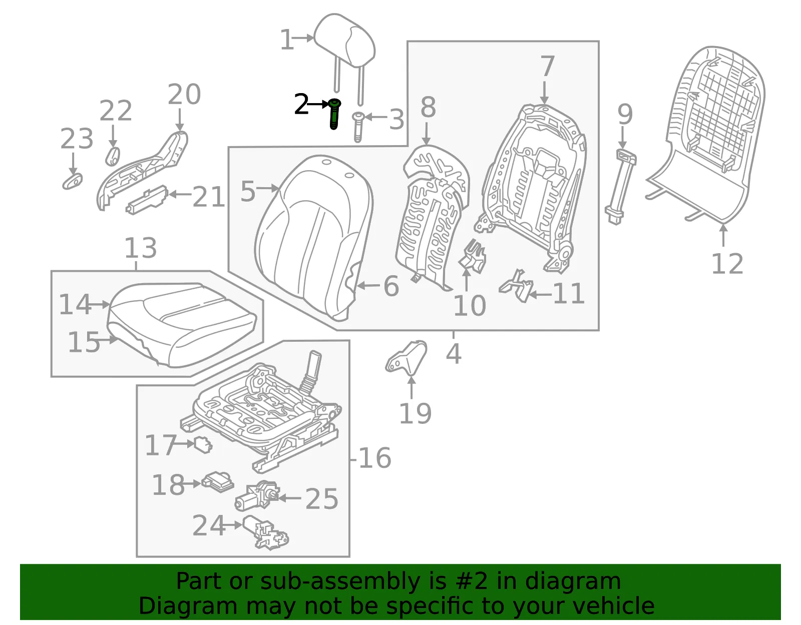 Headrest Guide - Kia (88722-D5010BGH) - view 2