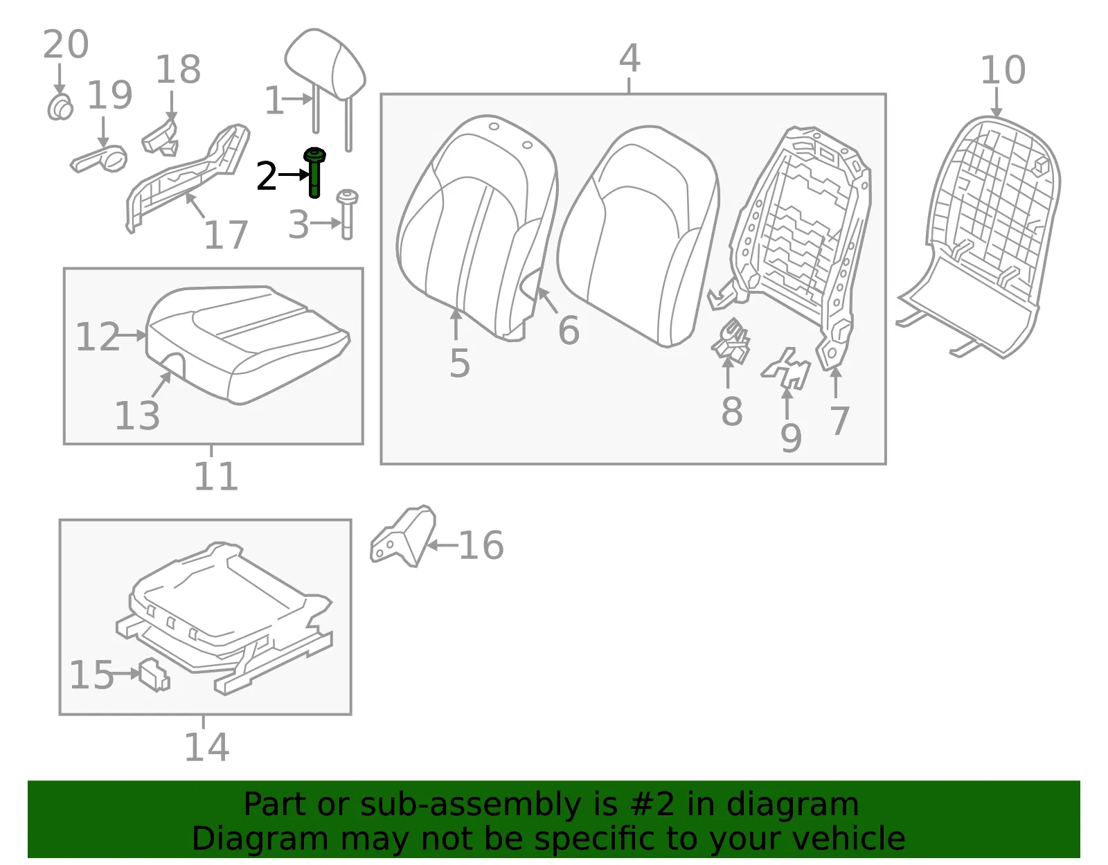 Headrest Guide - Kia (88722-D5010WK) - view 2