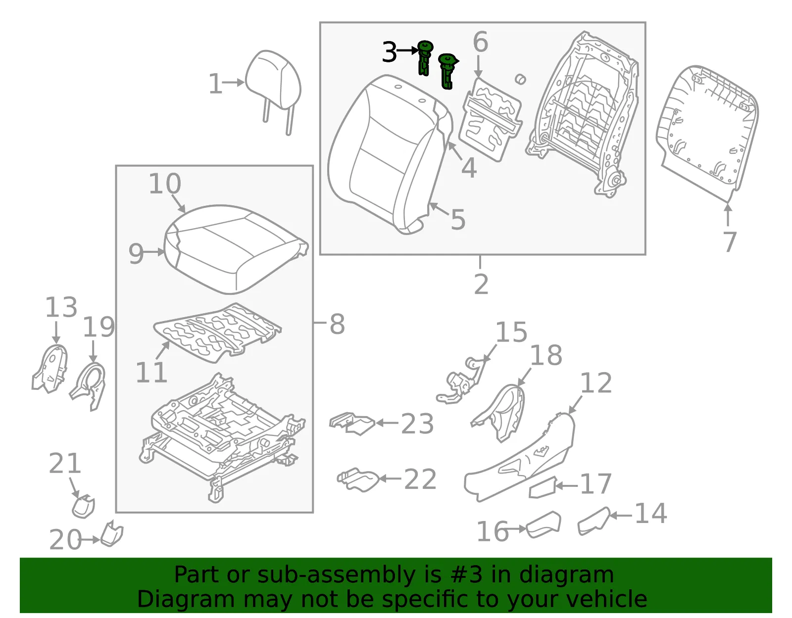 Headrest Guide - Kia (88730-2P010VA) - view 2