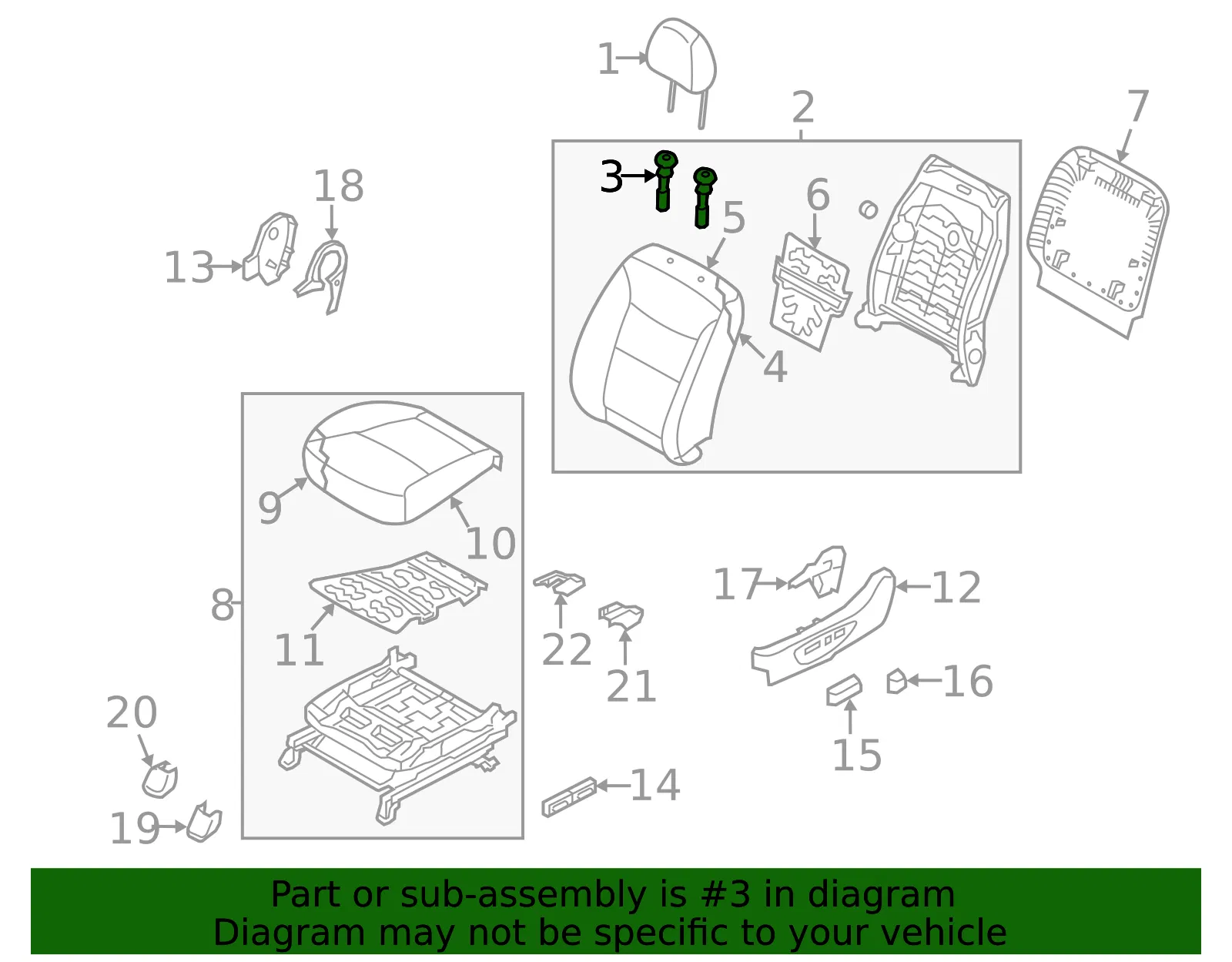 Headrest Guide - Kia (88732-2P010H9) - view 2