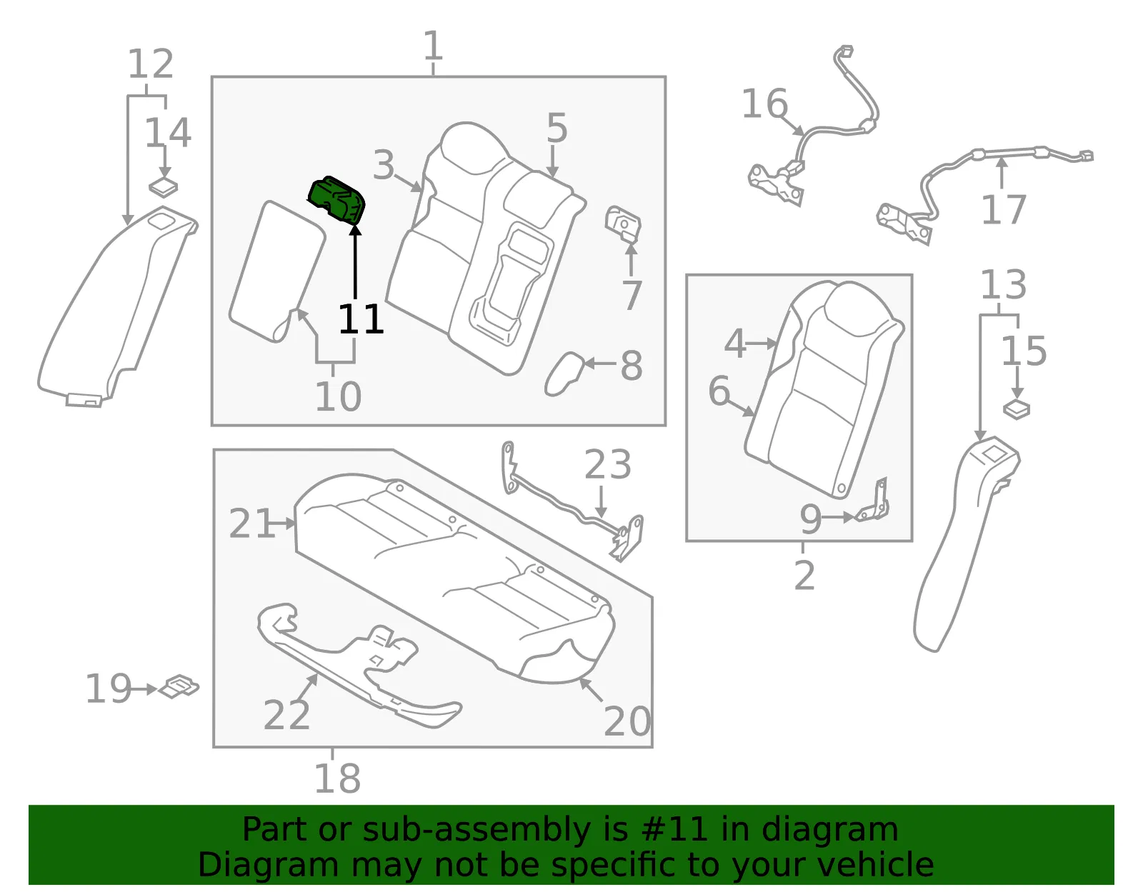 Cup Holder - Nissan (88741-6CA0B) - view 2