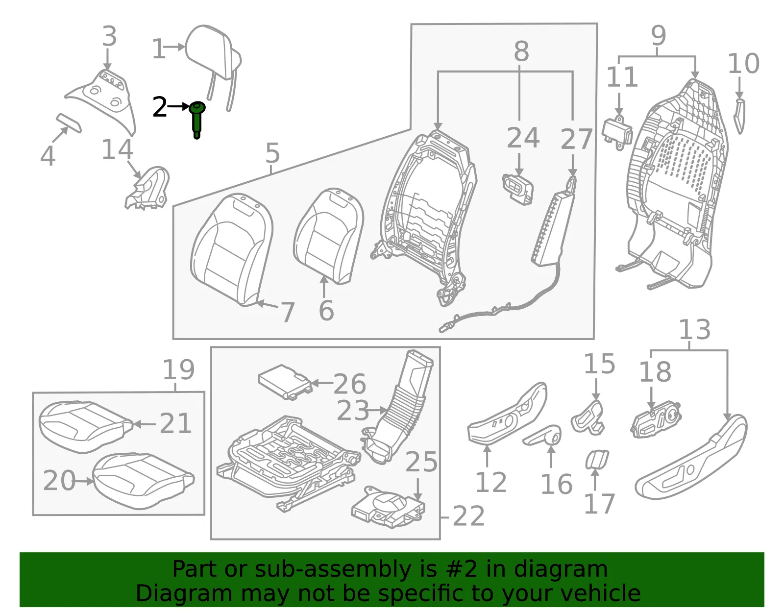 Headrest Guide - Kia (88770-AT000CCV) - view 2