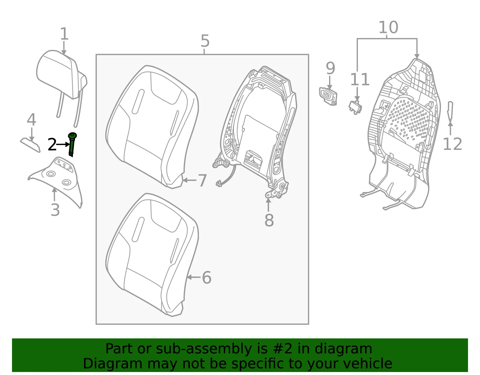 Headrest Guide - Kia (88770-CV000CVH) - view 2