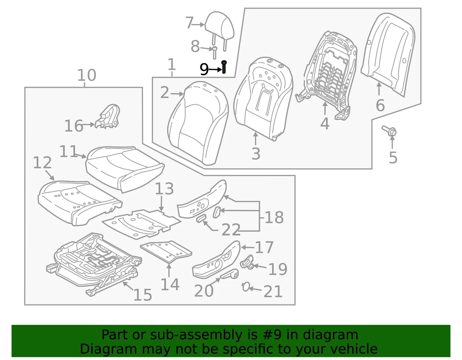 Headrest Guide - Kia (88770-M6000WK) - view 2
