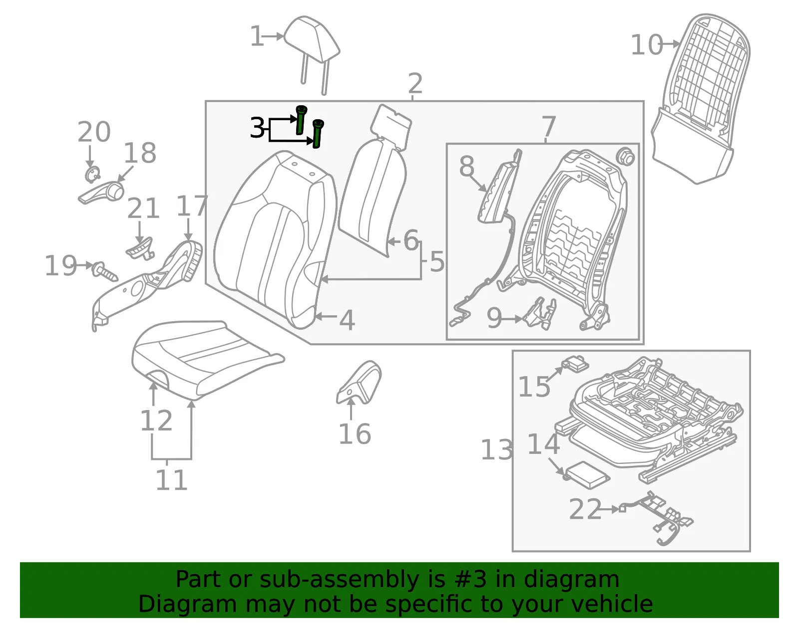 Headrest Guide - Kia (88780-L1000DNN) - view 2