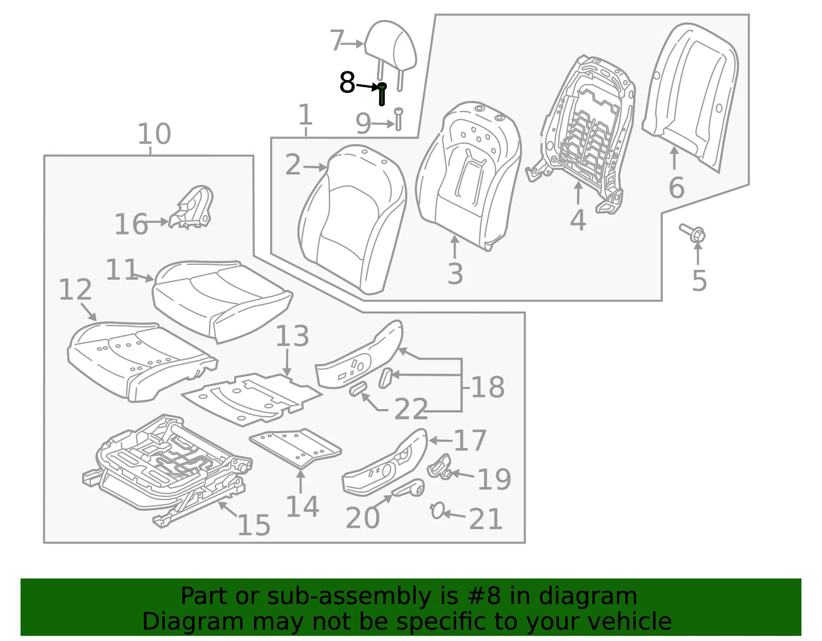 Headrest Guide - Kia (88780-M6000WK) - view 2