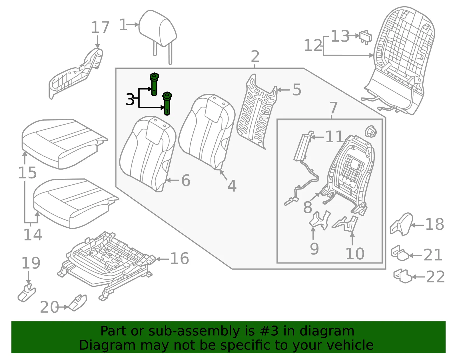 Headrest Guide - Kia (88780-P2AA0WK) - view 2