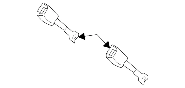 Buckle - Driver's Side (LH) - Kia (88830-1D500RU) - view 2