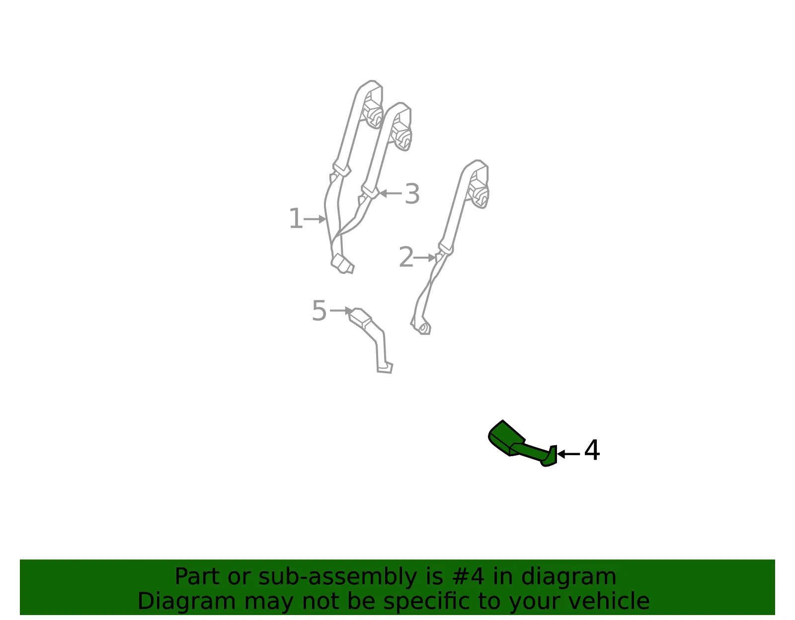 Seat Belt Receptacle - Nissan (88842-1PB3A) - view 2