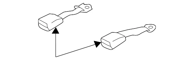Buckle - Passenger Side (RH) - Nissan (88842-3AN9B)