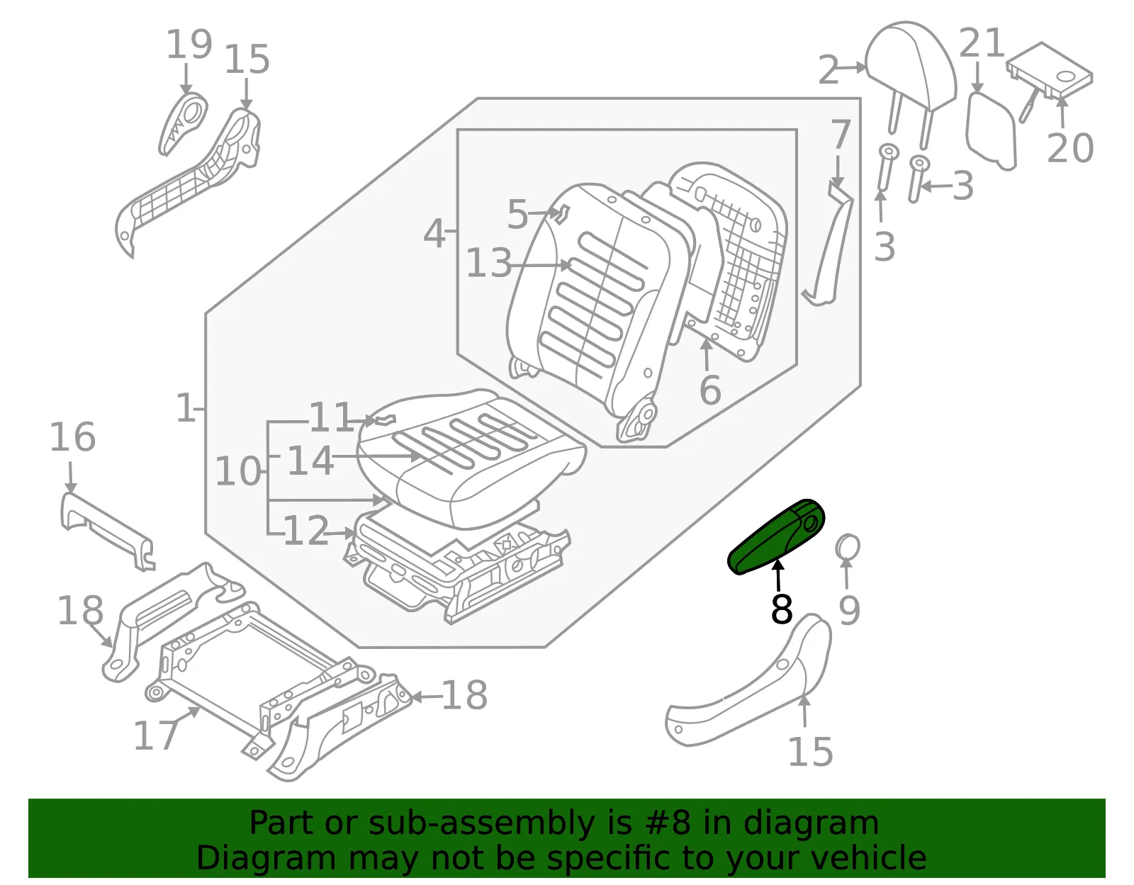 Armrest - Kia (88900-4D010CS2) - view 2