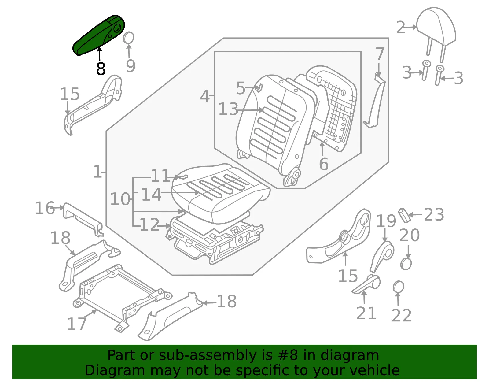 Armrest - Kia (88901-4D010CS2) - view 2
