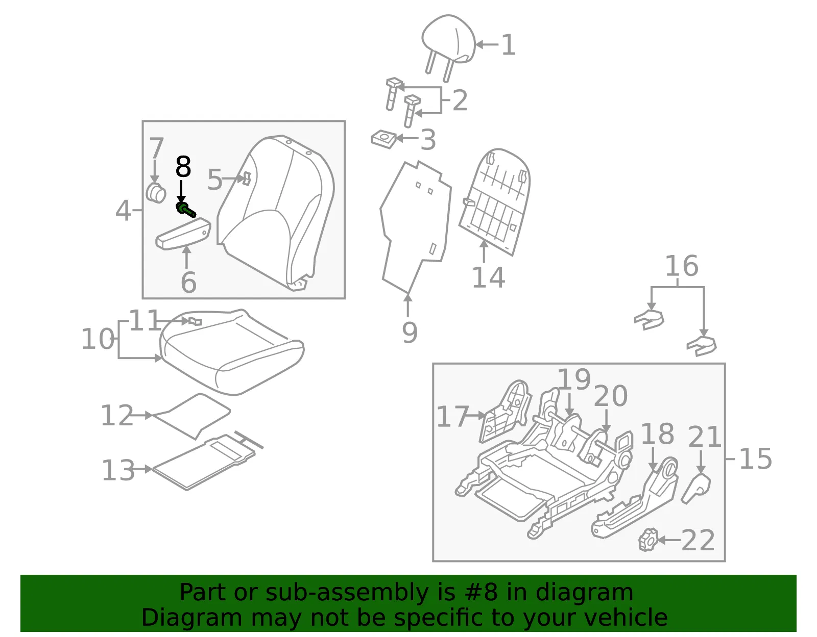 Armrest Bolt - Kia (88917-25000) - view 2