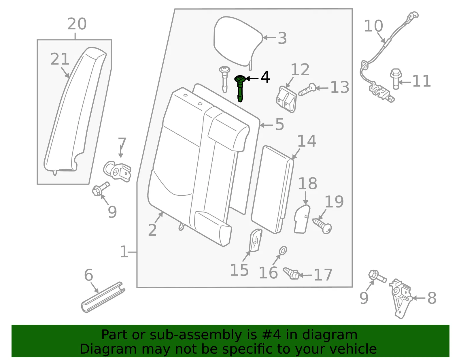 Headrest Guide - Kia (88920-1M3008O) - view 2