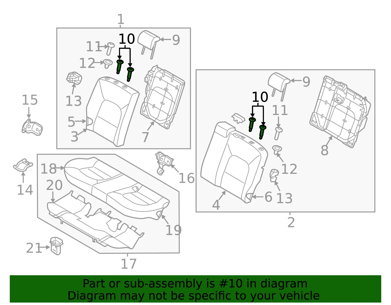 Headrest Guide - Kia (88920-1M300DCP) - view 2