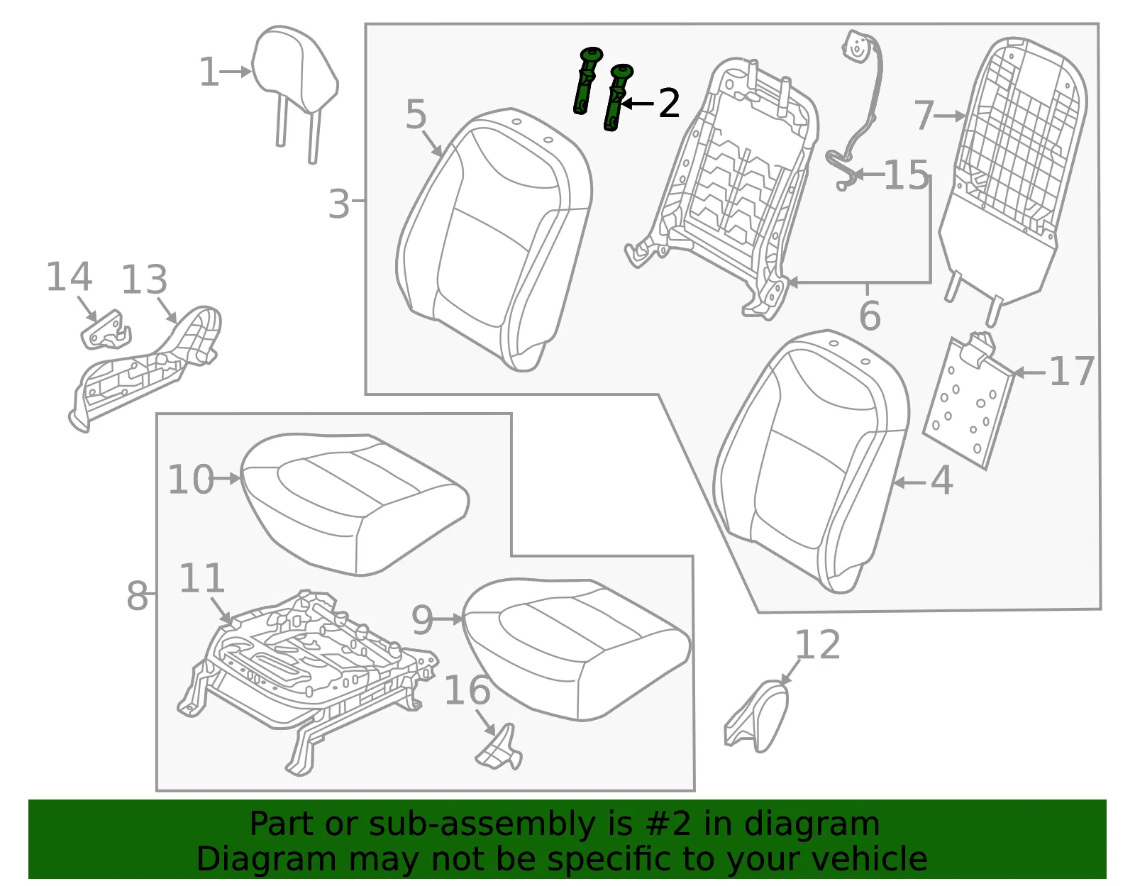 Headrest Guide - Kia (88920-A7000GA6) - view 2