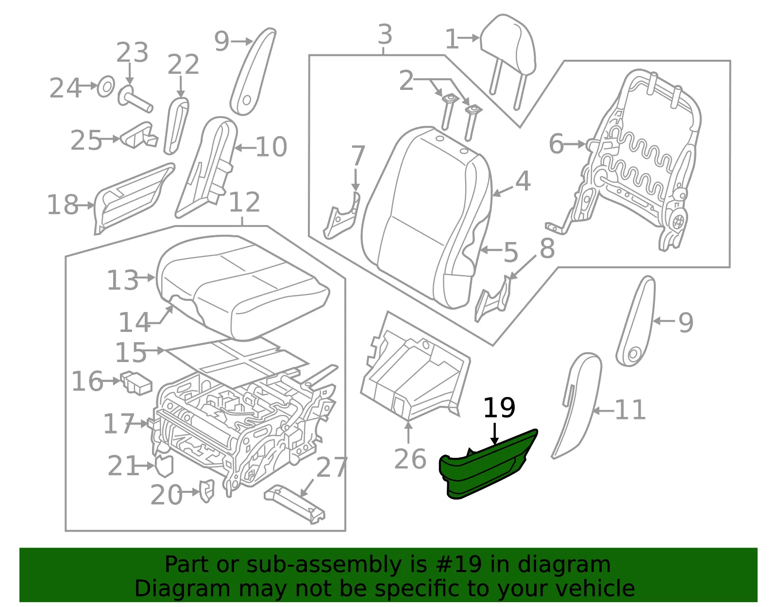 Lower Trim - Kia (89045-A9010DAA) - view 2