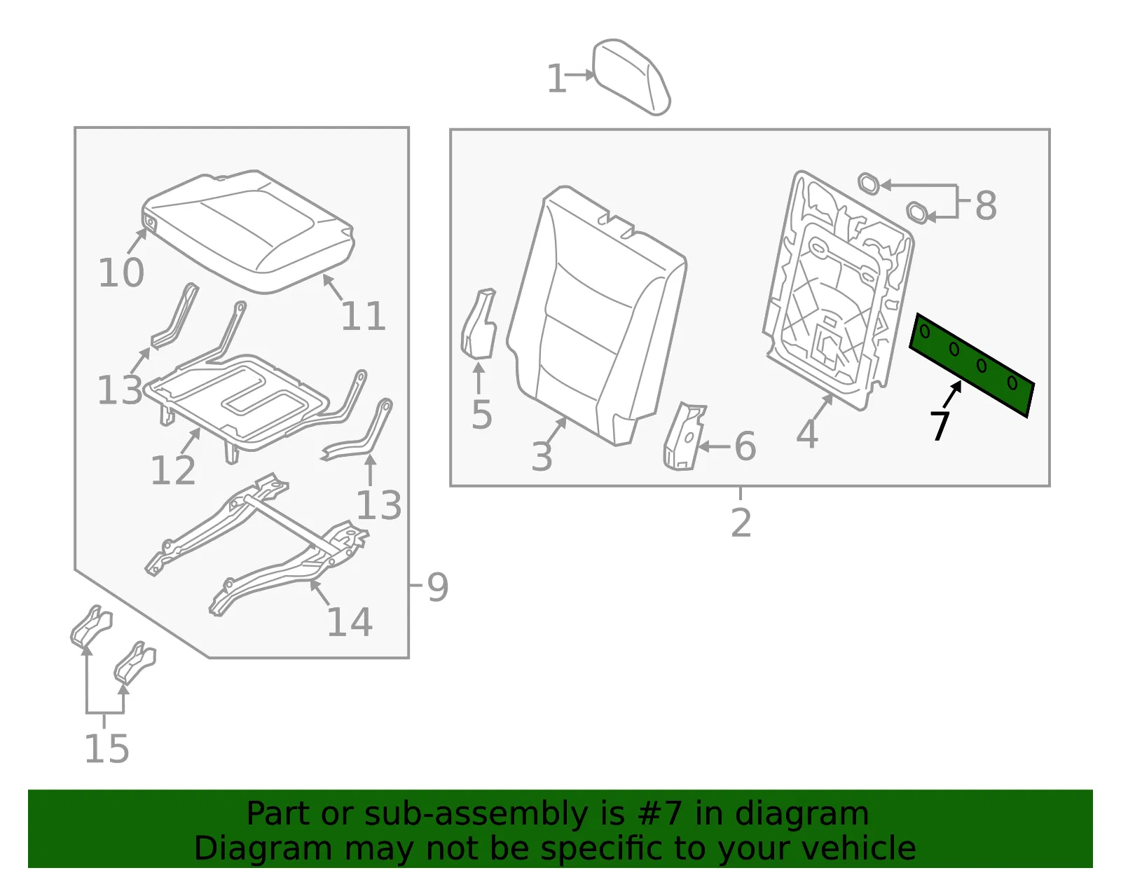 Back Panel Trim - Kia (89051-2PAA0VA) - view 2