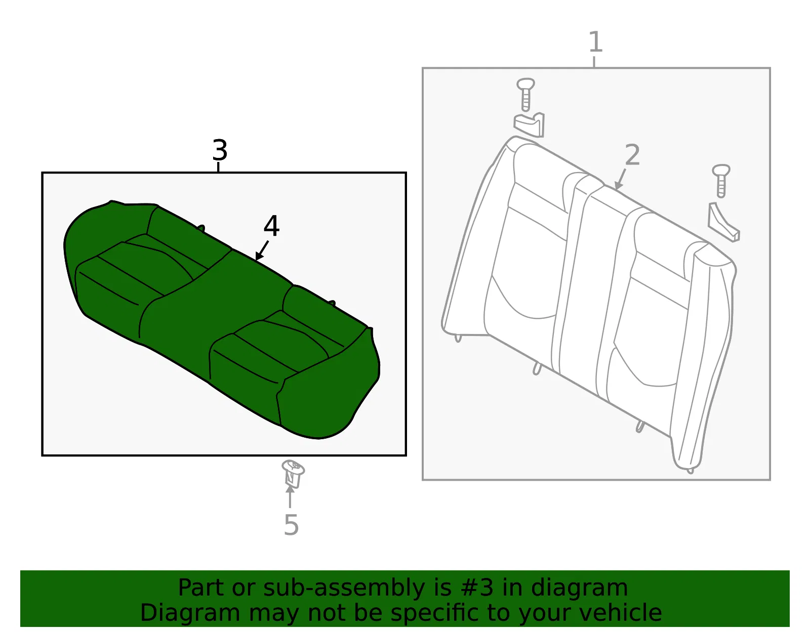 Cushion Assembly - Kia (89100-1M010AF6) - view 2