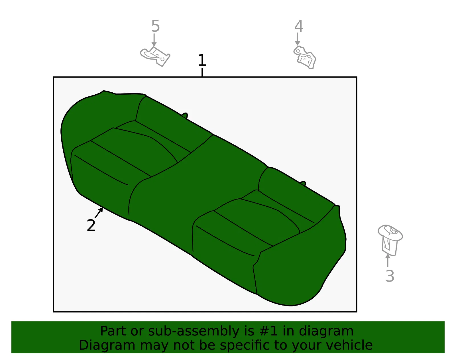 Cushion Assembly - Kia (89100-1M030AFU) - view 2