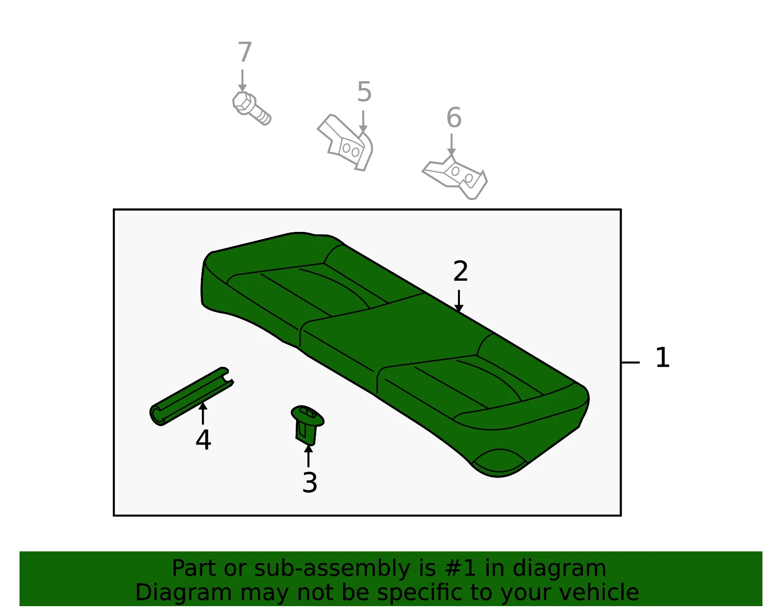 Cushion Assembly - Kia (89100-1M510AF7) - view 2