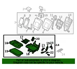 Cushion Assembly - Kia (89100-1U700BD7) - view 4