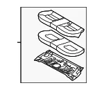 Cushion Assembly - Kia (89100-1WAA0BB2) - view 3