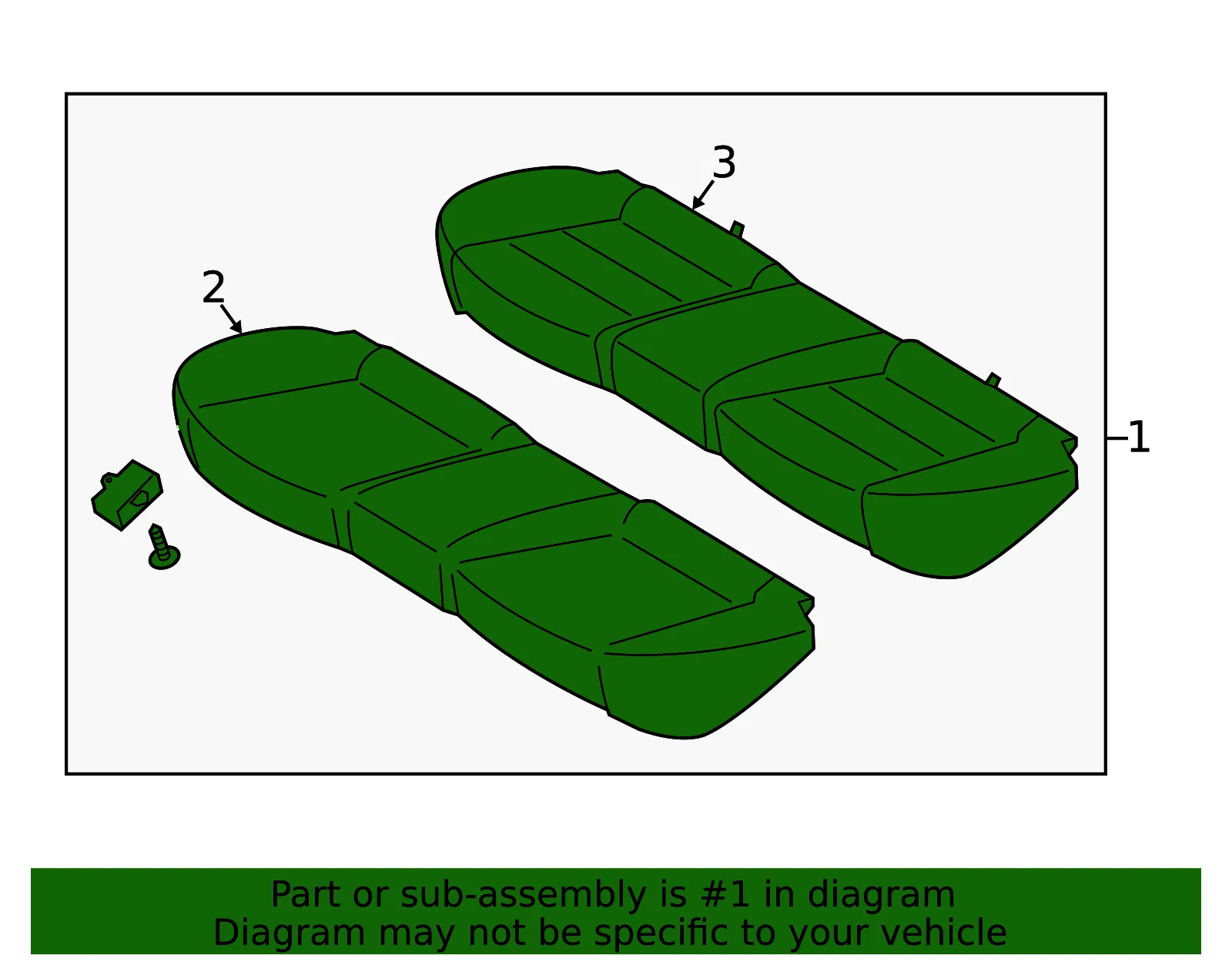 Cushion Assembly - Kia (89100-A7320KKF) - view 2