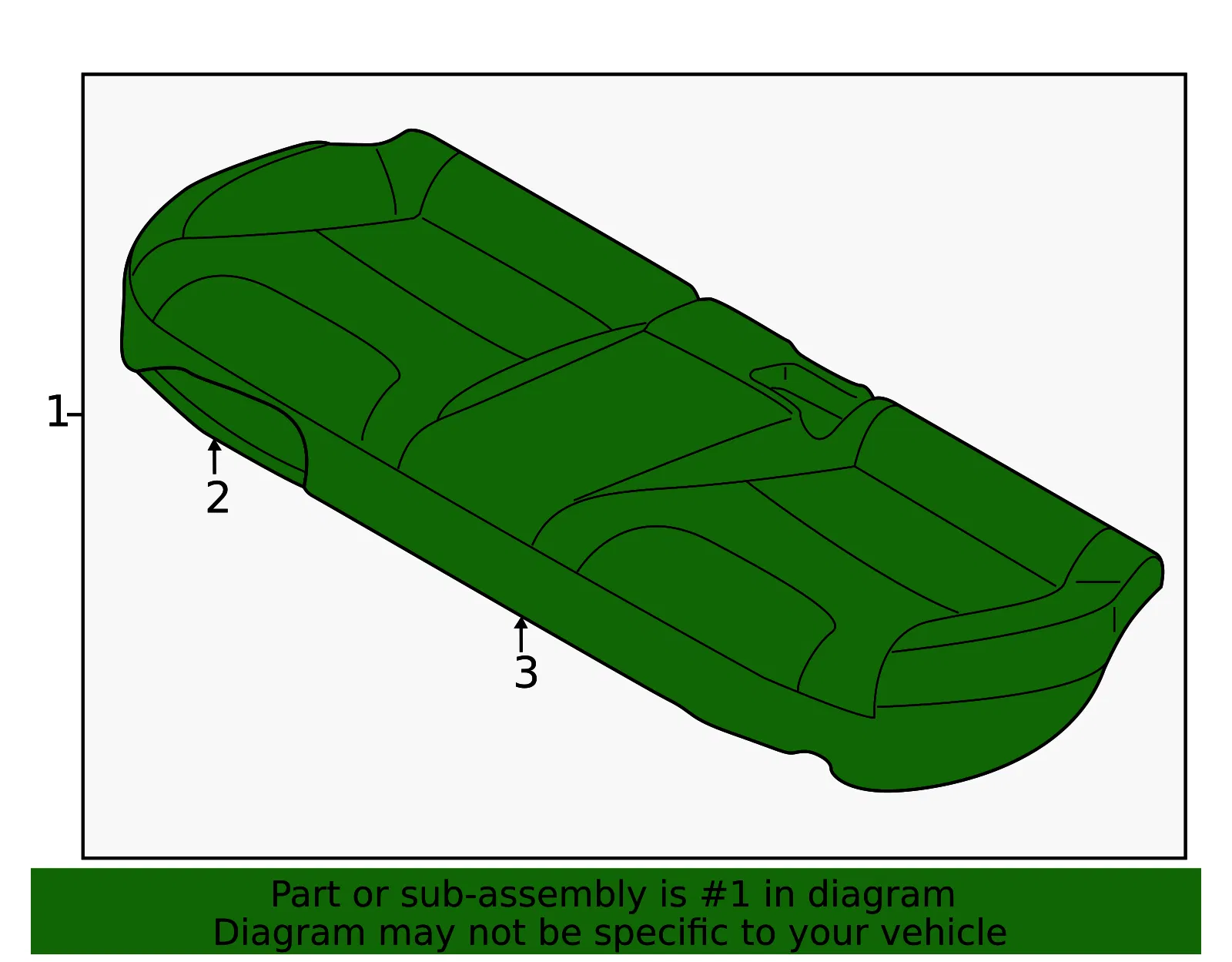 Cushion Assembly - Kia (89100-AT000A3X) - view 2