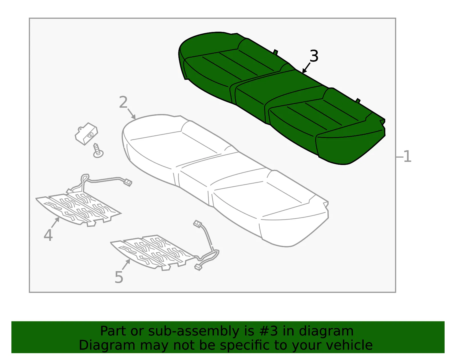 Cushion Assembly - Kia (89100-B0020K5K) - view 2