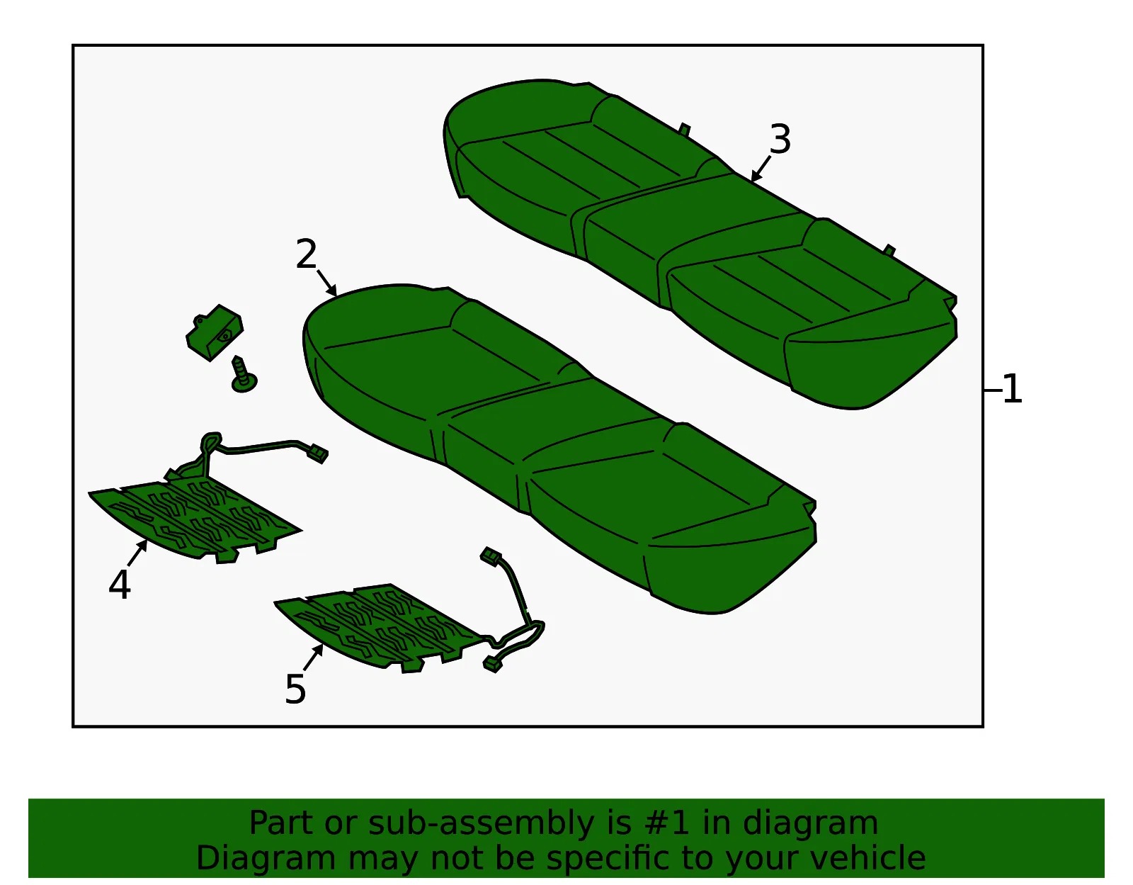 Cushion Assembly - Kia (89100-B0800KMT) - view 2