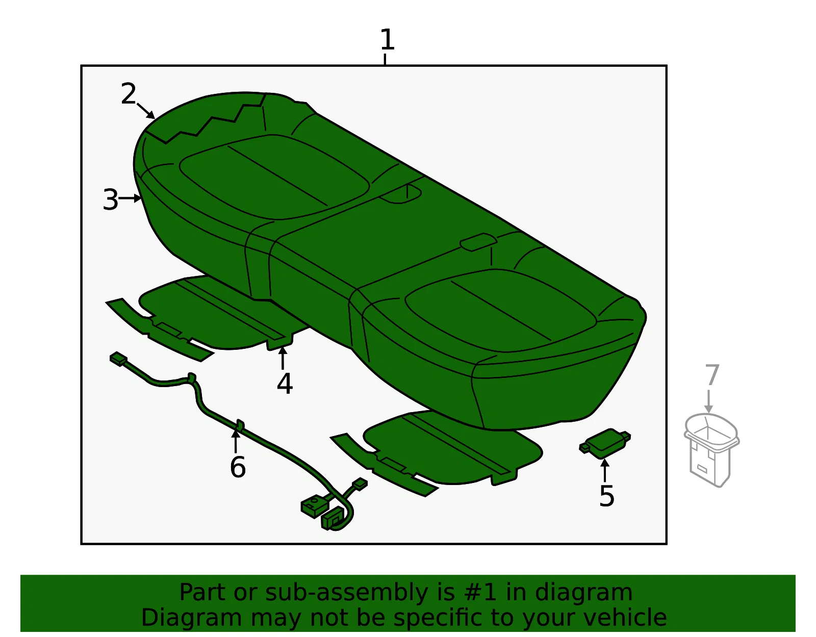 Cushion Assembly - Kia (89100-B2020KE6) - view 2